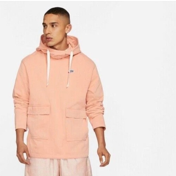 NIKE Sportswear Heritage Hoodie Essentials Men's Small Hooded Sweatshirt Apricot - Picture 1 of 8